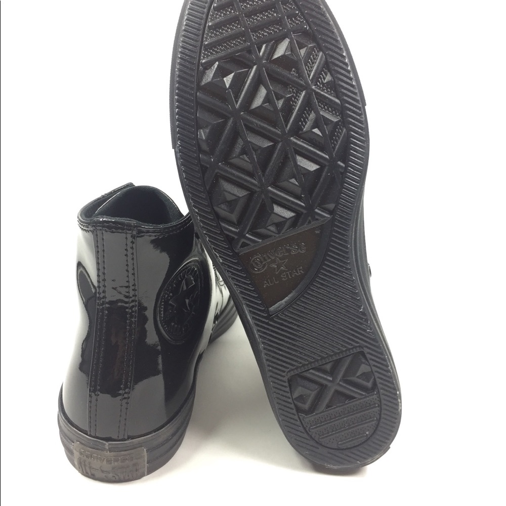 NEW Converse CTAS Hi Glossy Black Shoes Size 9 - Picture 7 of 8